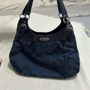 Navy blue Coach hand bag